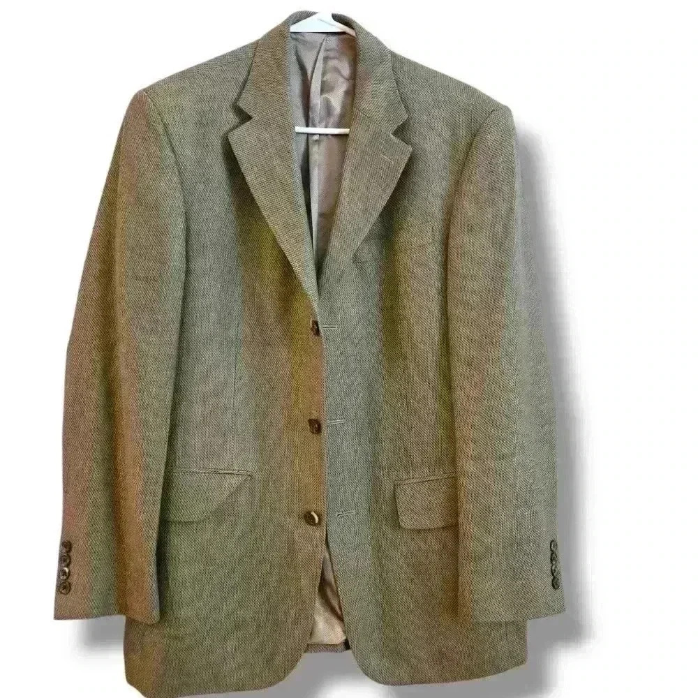 Oscar de la Renta Silk Wool Men's Suit Jacket size 38R #172